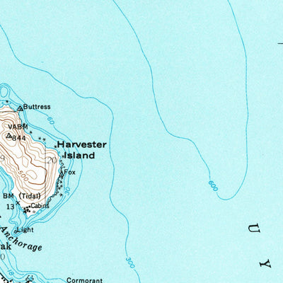 United States Geological Survey Kodiak C-6, AK (1952, 63360-Scale) digital map