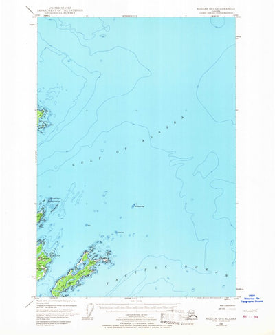 United States Geological Survey Kodiak D-1, AK (1949, 63360-Scale) digital map