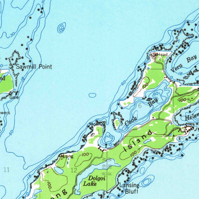 United States Geological Survey Kodiak D-1, AK (1949, 63360-Scale) digital map