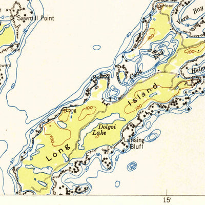 United States Geological Survey Kodiak D-1, AK (1951, 63360-Scale) digital map
