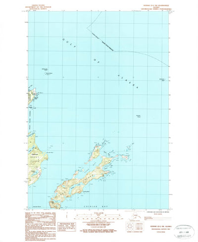 United States Geological Survey Kodiak D-1 SW, AK (1987, 25000-Scale) digital map
