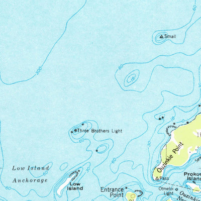 United States Geological Survey Kodiak D-2, AK (1949, 63360-Scale) digital map