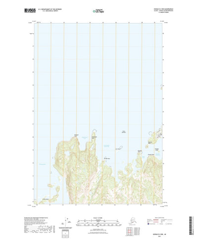 United States Geological Survey Kodiak D-2 NW, AK (2021, 25000-Scale) digital map