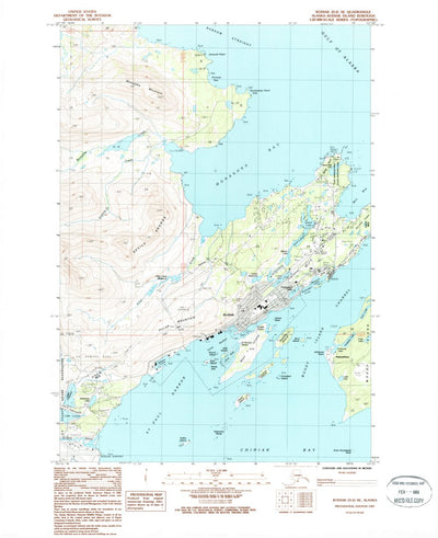 United States Geological Survey Kodiak D-2 SE, AK (1987, 25000-Scale) digital map