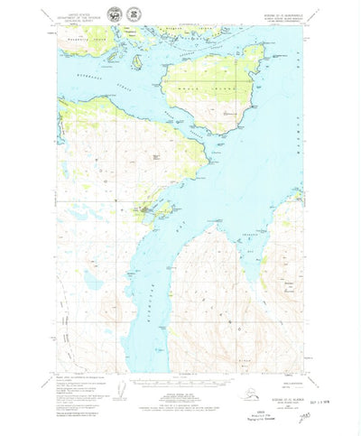United States Geological Survey Kodiak D-3, AK (1947, 63360-Scale) digital map