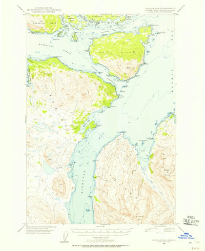 United States Geological Survey Kodiak D-3, AK (1949, 63360-Scale) digital map