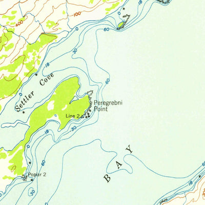 United States Geological Survey Kodiak D-3, AK (1949, 63360-Scale) digital map