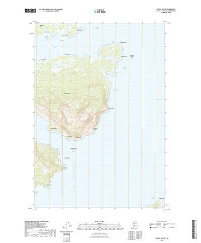 United States Geological Survey Kodiak D-3 NE, AK (2021, 25000-Scale) digital map
