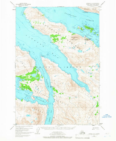United States Geological Survey Kodiak D-4, AK (1965, 63360-Scale) digital map