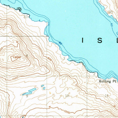 United States Geological Survey Kodiak D-4, AK (1965, 63360-Scale) digital map