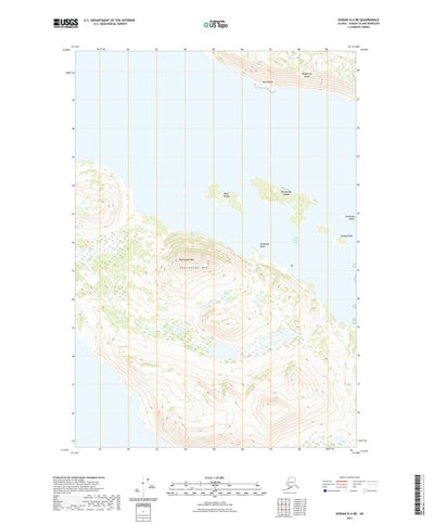 United States Geological Survey Kodiak D-4 NE, AK (2021, 25000-Scale) digital map