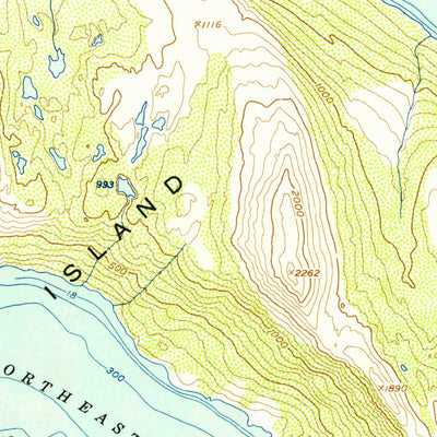 United States Geological Survey Kodiak D-5, AK (1954, 63360-Scale) digital map