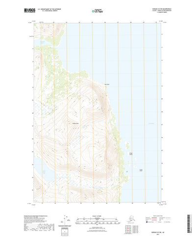 United States Geological Survey Kodiak D-5 SW, AK (2021, 25000-Scale) digital map