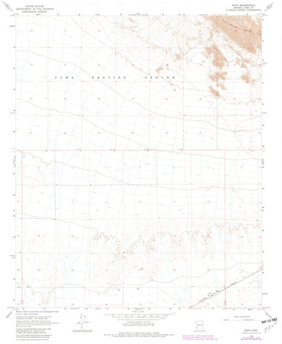 United States Geological Survey Kofa, AZ (1965, 24000-Scale) digital map