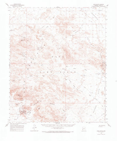 United States Geological Survey Kofa Butte, AZ (1962, 62500-Scale) digital map