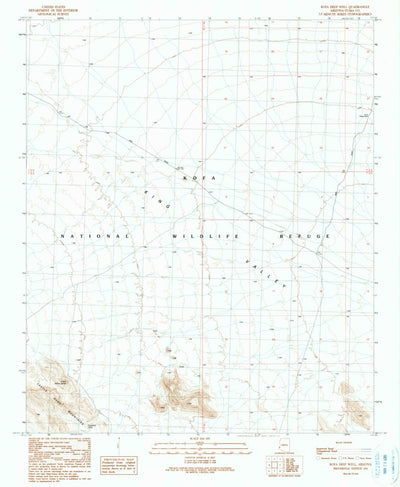 United States Geological Survey Kofa Deep Well, AZ (1990, 24000-Scale) digital map