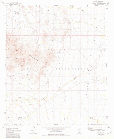 United States Geological Survey Kohatk, AZ (1981, 24000-Scale) digital map