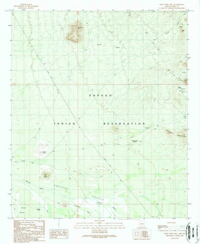 United States Geological Survey Koht Kohl Hill, AZ (1989, 24000-Scale) digital map