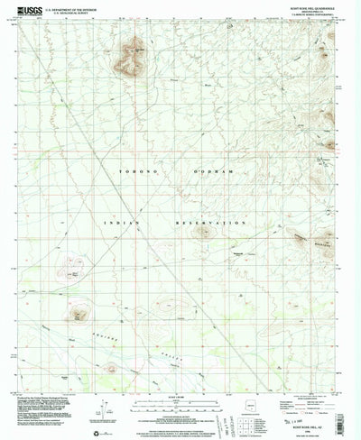 United States Geological Survey Koht Kohl Hill, AZ (1996, 24000-Scale) digital map