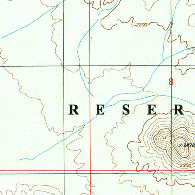 United States Geological Survey Koht Kohl Hill, AZ (1996, 24000-Scale) digital map