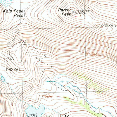 United States Geological Survey Koip Peak, CA (1988, 24000-Scale) digital map