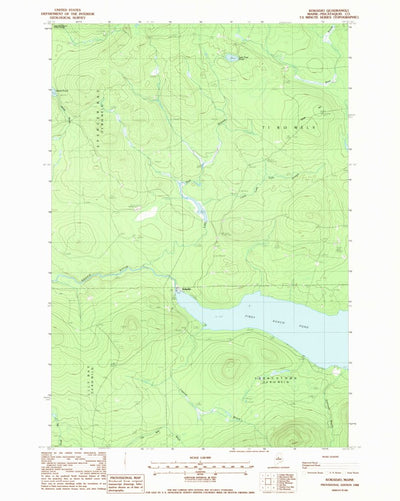 United States Geological Survey Kokadjo, ME (1988, 24000-Scale) digital map
