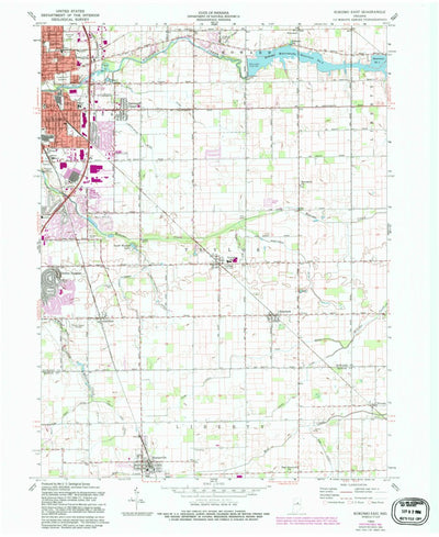 United States Geological Survey Kokomo East, IN (1960, 24000-Scale) digital map