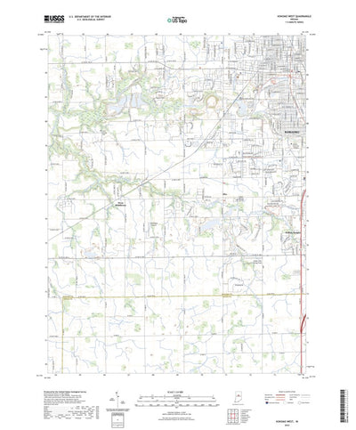 United States Geological Survey Kokomo West, IN (2022, 24000-Scale) digital map