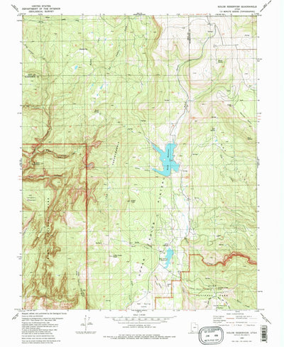 United States Geological Survey Kolob Reservoir, UT (1980, 24000-Scale) digital map