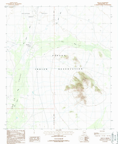 United States Geological Survey Kom VO, AZ (1988, 24000-Scale) digital map