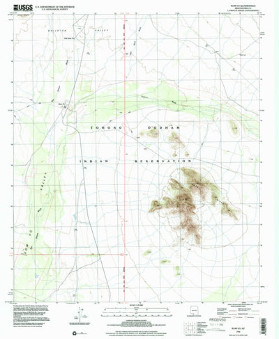 United States Geological Survey Kom VO, AZ (1996, 24000-Scale) digital map