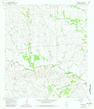 United States Geological Survey Komensky, TX (1965, 24000-Scale) digital map