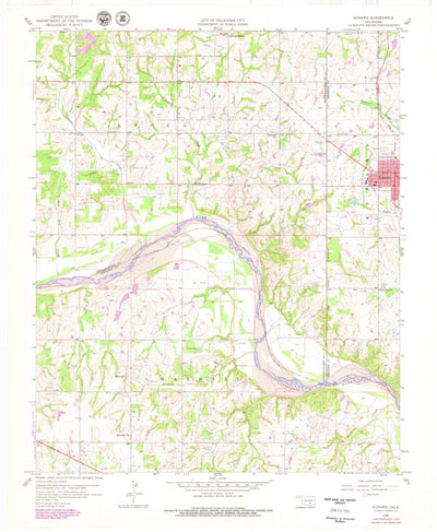 United States Geological Survey Konawa, OK (1958, 24000-Scale) digital map