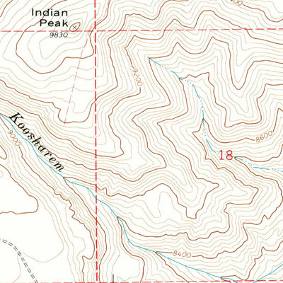 United States Geological Survey Koosharem, UT (1968, 24000-Scale) digital map