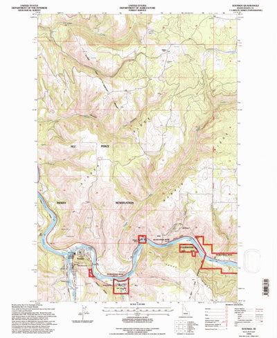 United States Geological Survey Kooskia, ID (1994, 24000-Scale) digital map