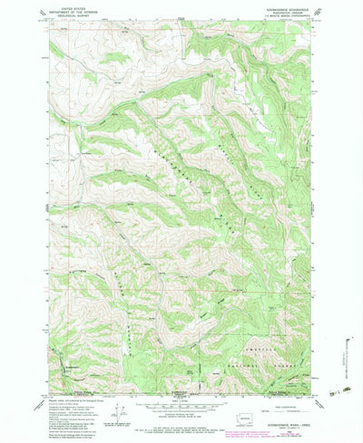 United States Geological Survey Kooskooskie, WA-OR (1966, 24000-Scale) digital map