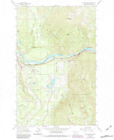 United States Geological Survey Kootenai Falls, MT (1963, 24000-Scale) digital map