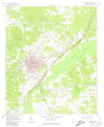 United States Geological Survey Kosciusko, MS (1964, 24000-Scale) digital map