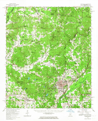 United States Geological Survey Kosciusko, MS (1966, 62500-Scale) digital map