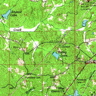 United States Geological Survey Kosciusko, MS (1966, 62500-Scale) digital map