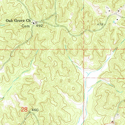 United States Geological Survey Kosciusko NE, MS (1964, 24000-Scale) digital map