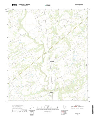 United States Geological Survey Kosciusko, TX (2022, 24000-Scale) digital map