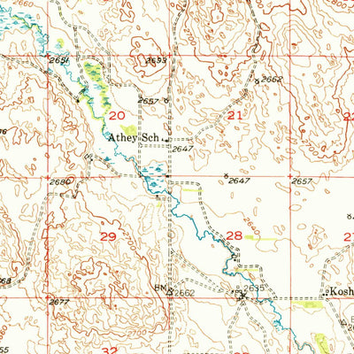 United States Geological Survey Koshopah, NE (1949, 62500-Scale) digital map