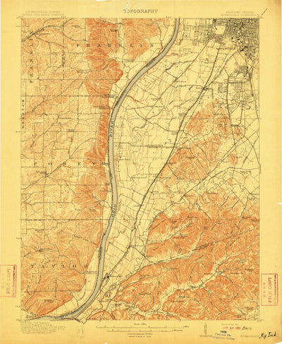 United States Geological Survey Kosmosdale, KY-IN (1912, 62500-Scale) digital map