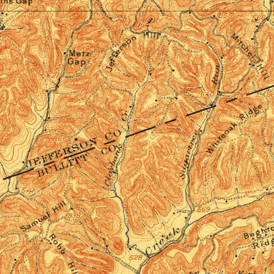 United States Geological Survey Kosmosdale, KY-IN (1912, 62500-Scale) digital map