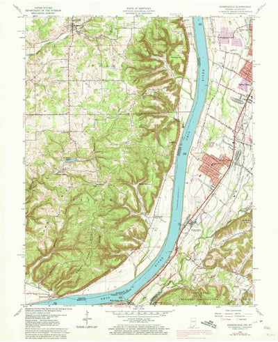 United States Geological Survey Kosmosdale, KY-IN (1960, 24000-Scale) digital map