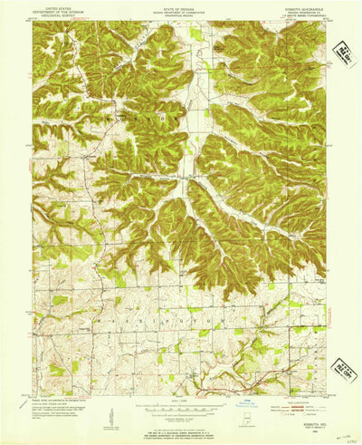 United States Geological Survey Kossuth, IN (1953, 24000-Scale) digital map