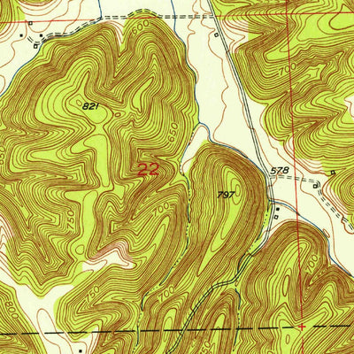 United States Geological Survey Kossuth, IN (1953, 24000-Scale) digital map