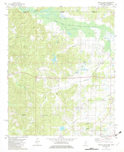 United States Geological Survey Kossuth North, MS-TN (1982, 24000-Scale) digital map