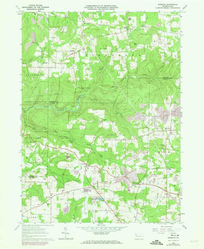 United States Geological Survey Kossuth, PA (1963, 24000-Scale) digital map